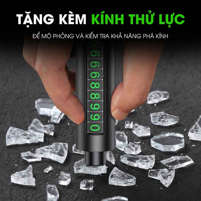 Búa Thoát Hiểm Ô Tô 4in1 2Kar – Phá Kính Nhanh, Cắt Dây An Toàn, Đèn LED & Bảng Số Điện Thoại Tiện Lợi_thumbnail_7