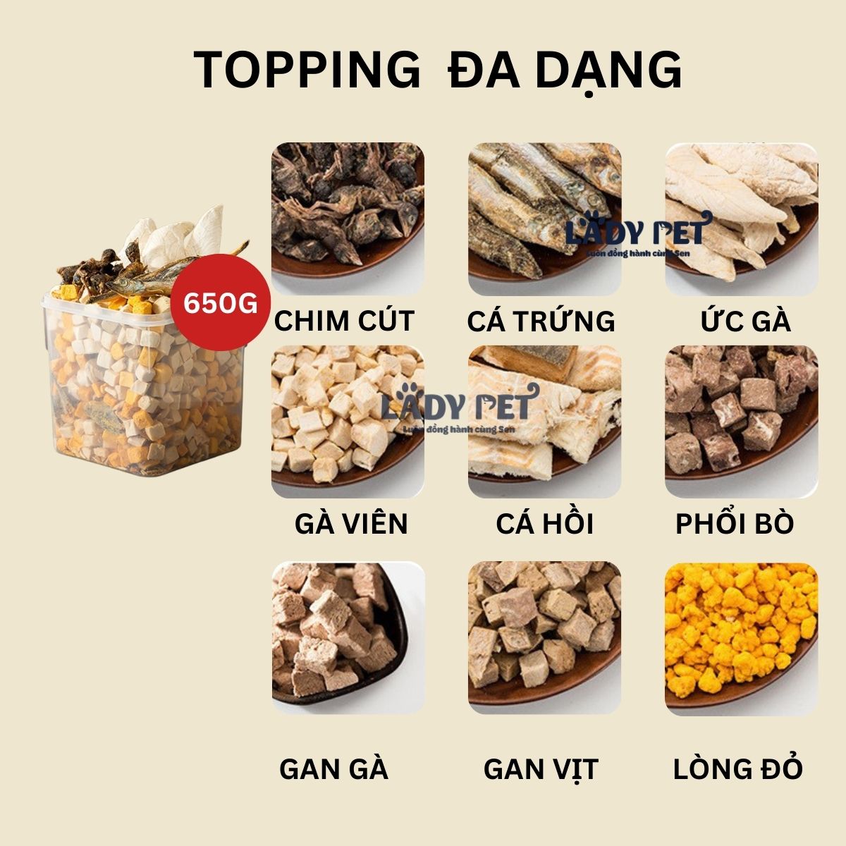 [Thịt Sấy Thường] Hộp Thịt Sấy Tổng Hợp Cho Chó Mèo Hộp 650G_thumbnail_1