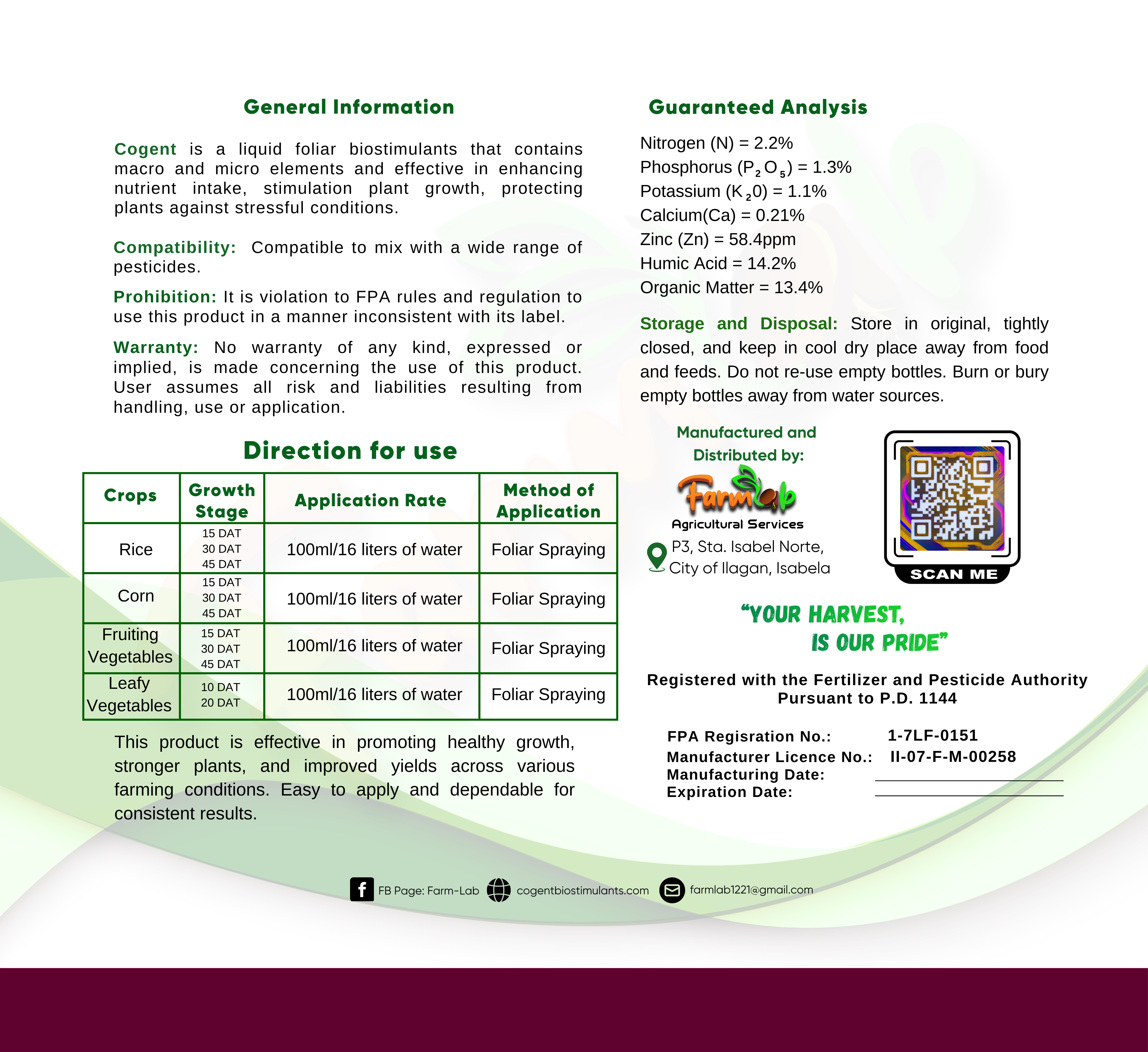 Cogent Bio-Stimulant Package 1