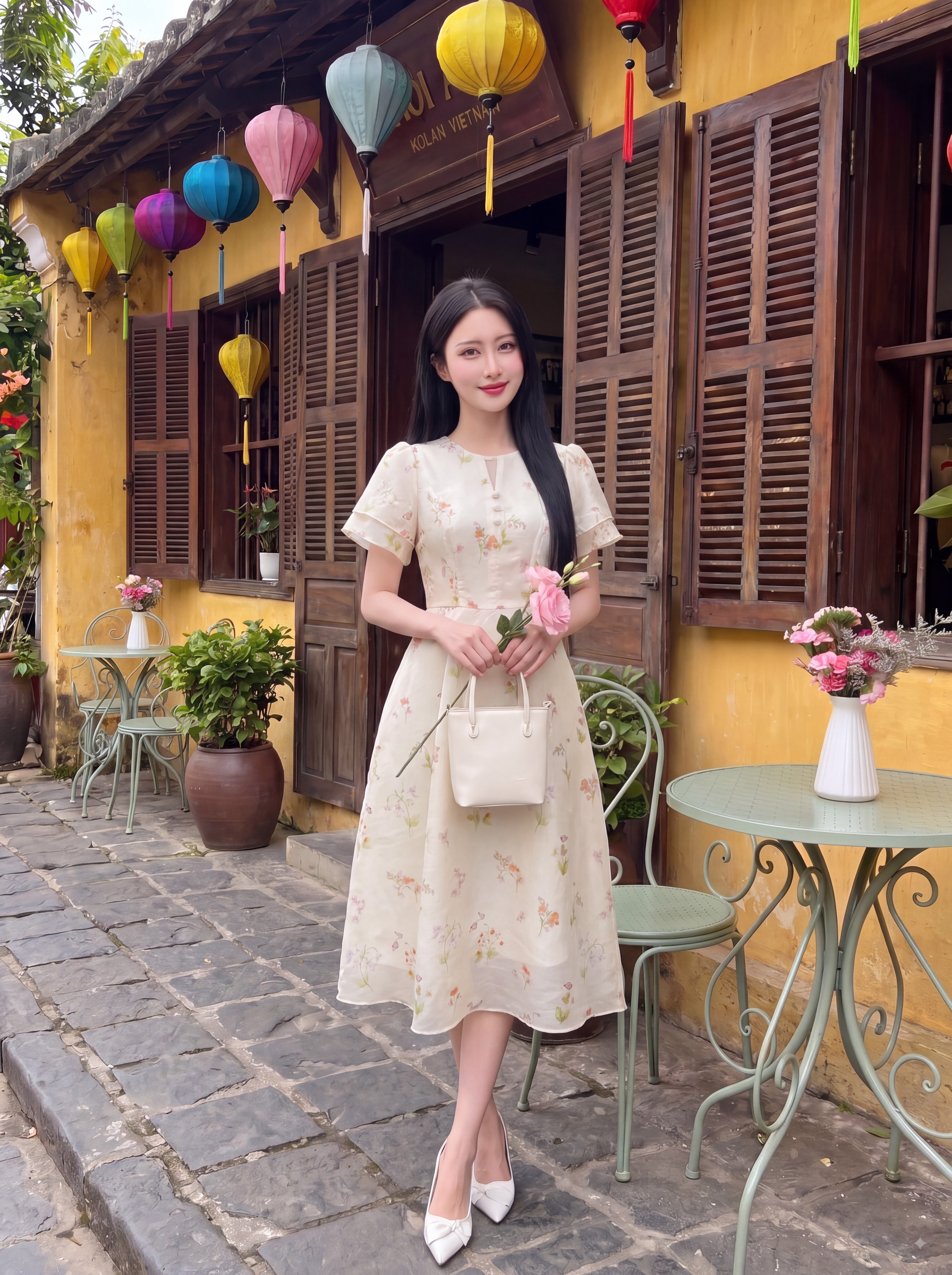 Váy cộc tay hoa cúc bọc 607012_thumbnail_4