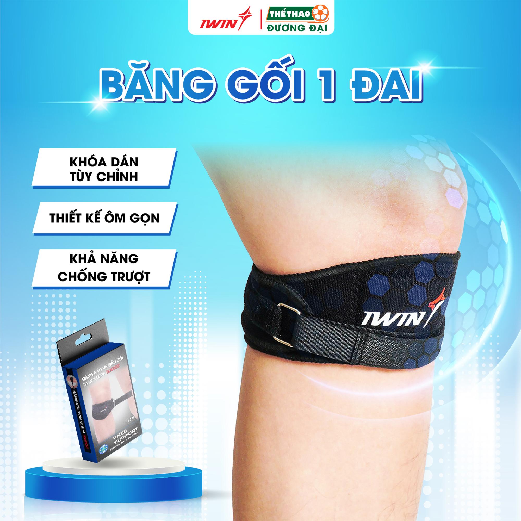 Bó Gối 1 Đai iWin Keepa (1 Chiếc) Hỗ Trợ Tập Luyện Thể Thao Đương Đại