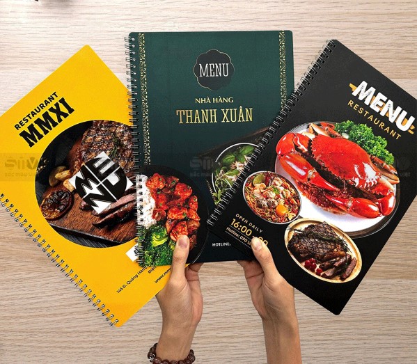 IN MENU NHỰA CUỐN, GÁY LÒ XO A4
