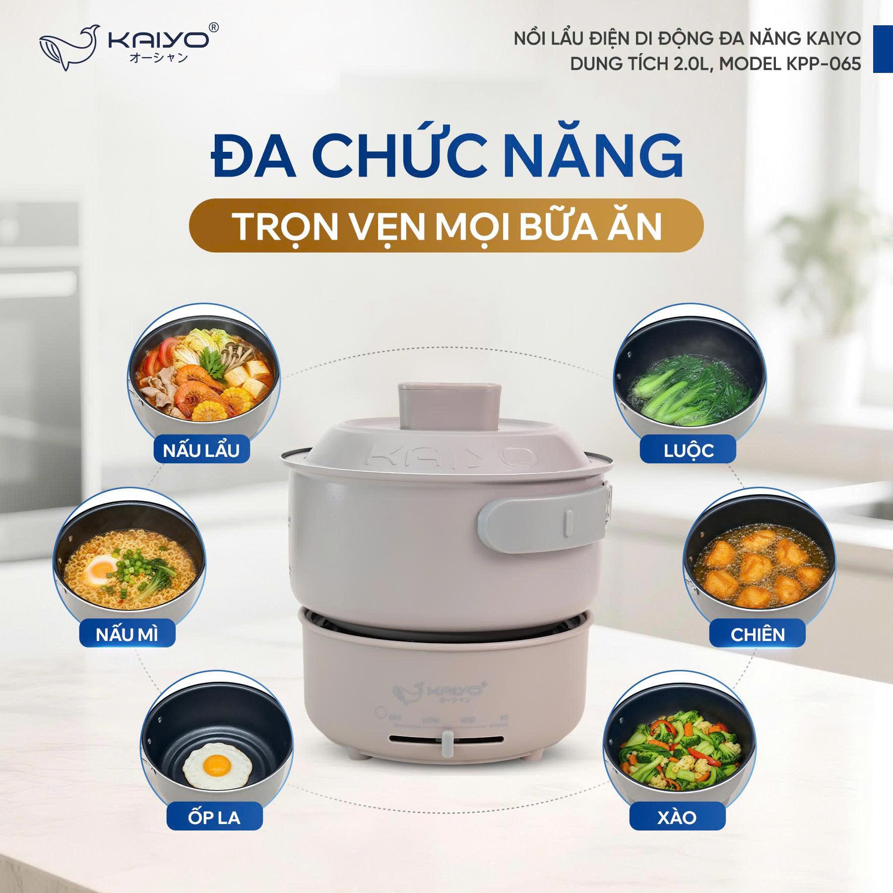 NỒI LẨU ĐIỆN DI ĐỘNG ĐA NĂNG KAIYO