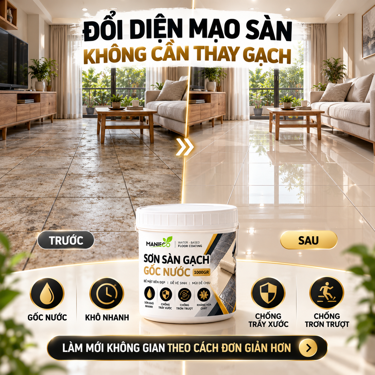 Sơn Gạch, Sàn Đa Năng, Sơn Trên Các Bề Mặt Sàn Gỗ, Gạch, Đá, Xi Măng, Sơn Gốc Nước An Toàn, Mùi Dễ Chịu. Dung Tích 1KG = 5-6m2_thumbnail_7