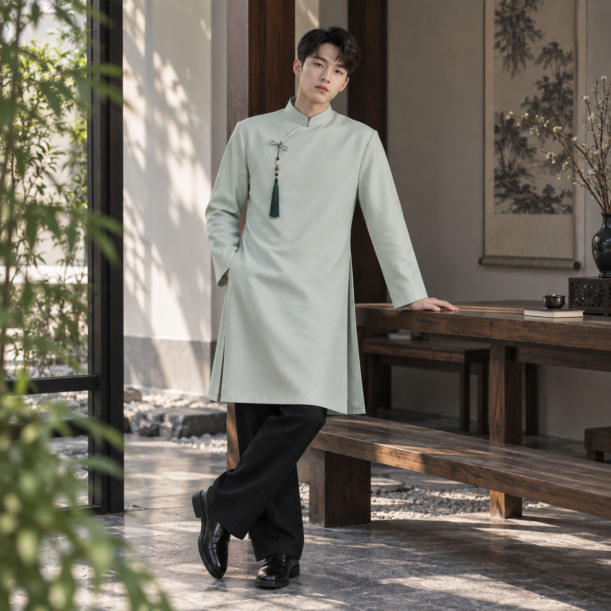 ÁO DÀI NAM CÁCH TÂN CỔ ĐỨNG TAFFETA NA26-24_thumbnail_10