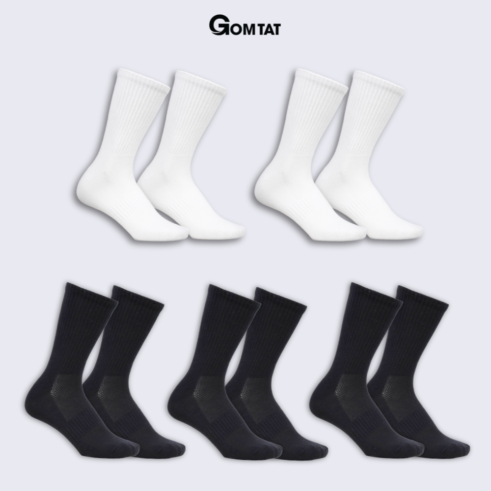 Combo tất cổ trung nam nữ GOMTAT chất liệu cotton cao cấp, thiết kế mặt lưới thoáng khí - STA-KLB_thumbnail_19