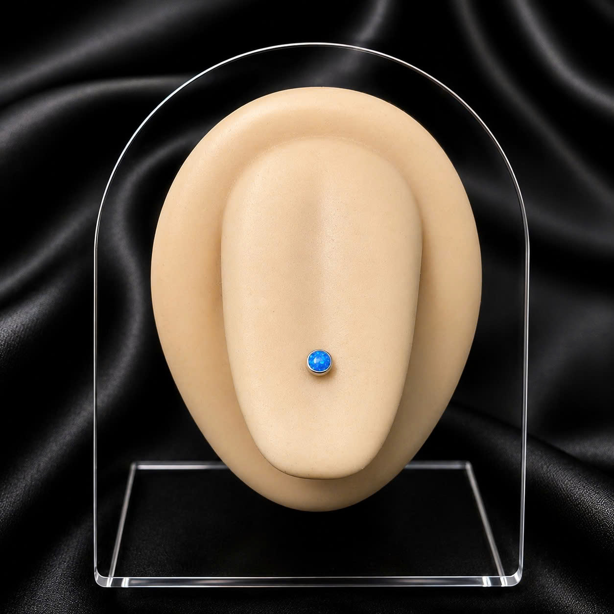 khuyên lưỡi titan đá opal xanh biển 3mm._thumbnail_3