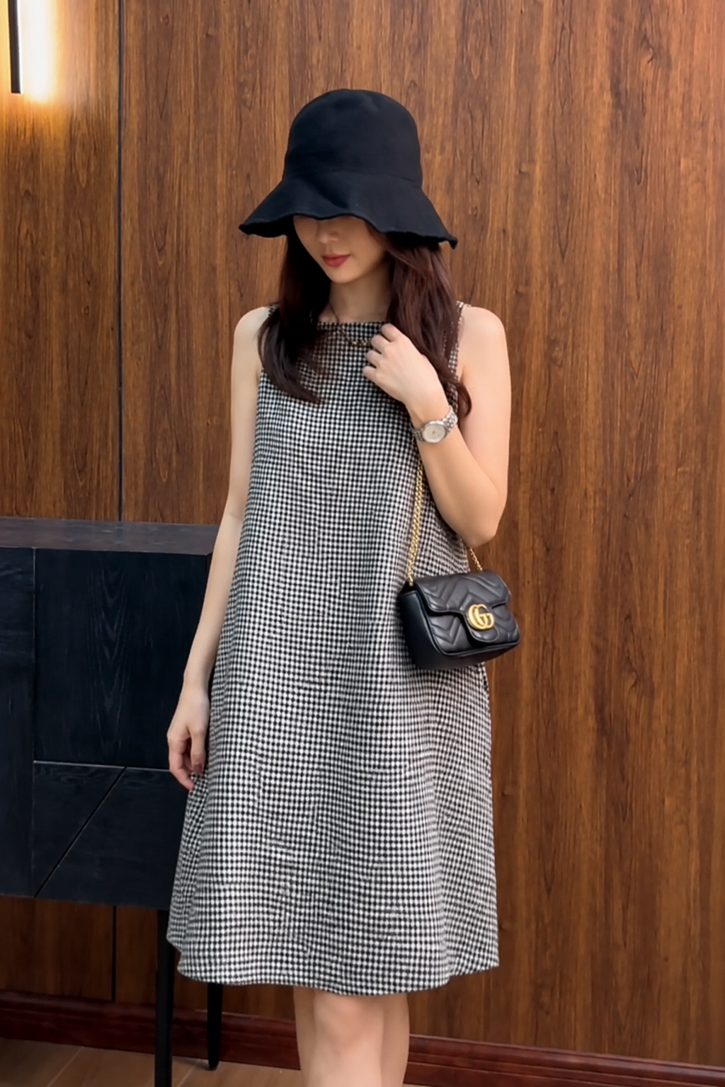 MV110 - Đầm Caro Dáng Suông Hiện Đại_thumbnail_2