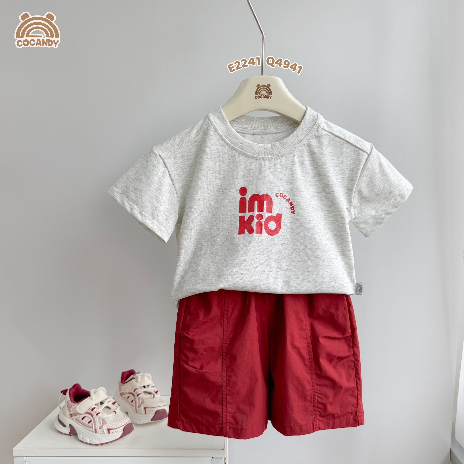 Áo cộc cotton XÁM 