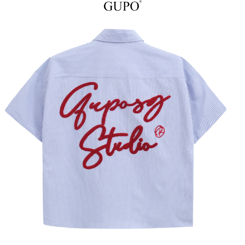 Áo Sơ Mi Boxy Thêu Xù GUPO’sg Studio Vải Oxford Tay Ngắn Nam Nữ Local Brand - TS04_thumbnail_2