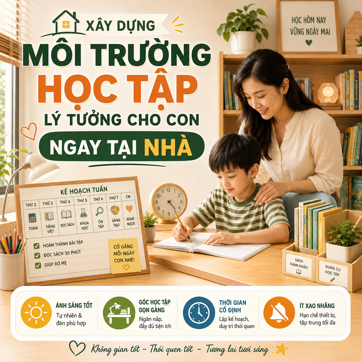 Xây Dựng Môi Trường Học Tập Lý Tưởng Cho Con Ngay Tại Nhà