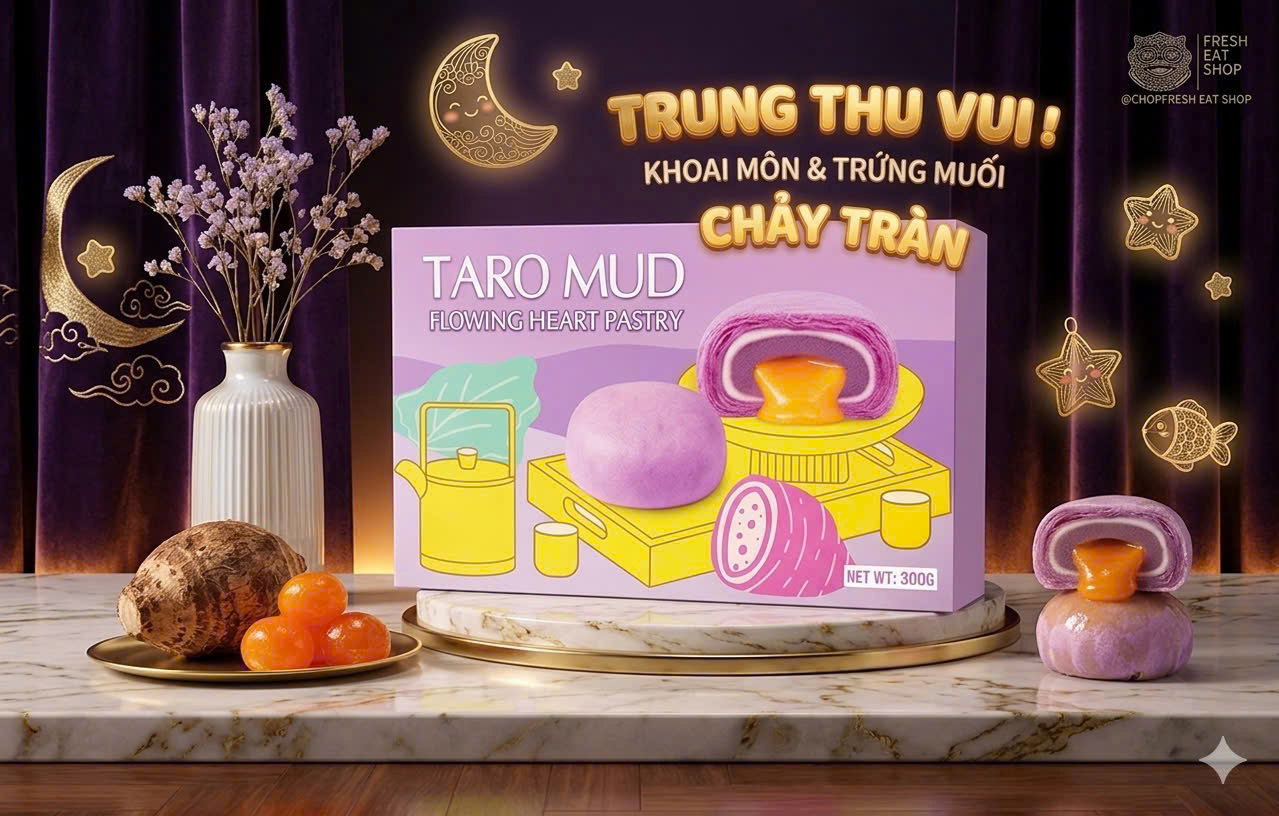 SET 2 HỘP BÁNH TRUNG THU TRỨNG CHẢY KHOAI MÔN