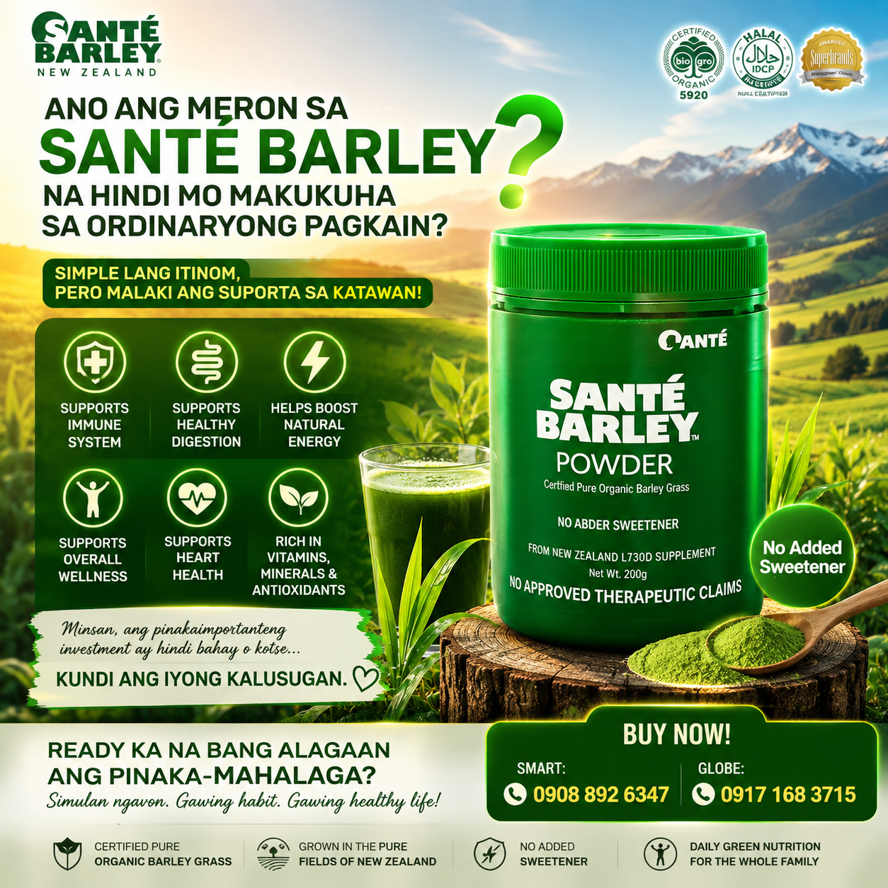 Sante Barley Canister No Sweetener