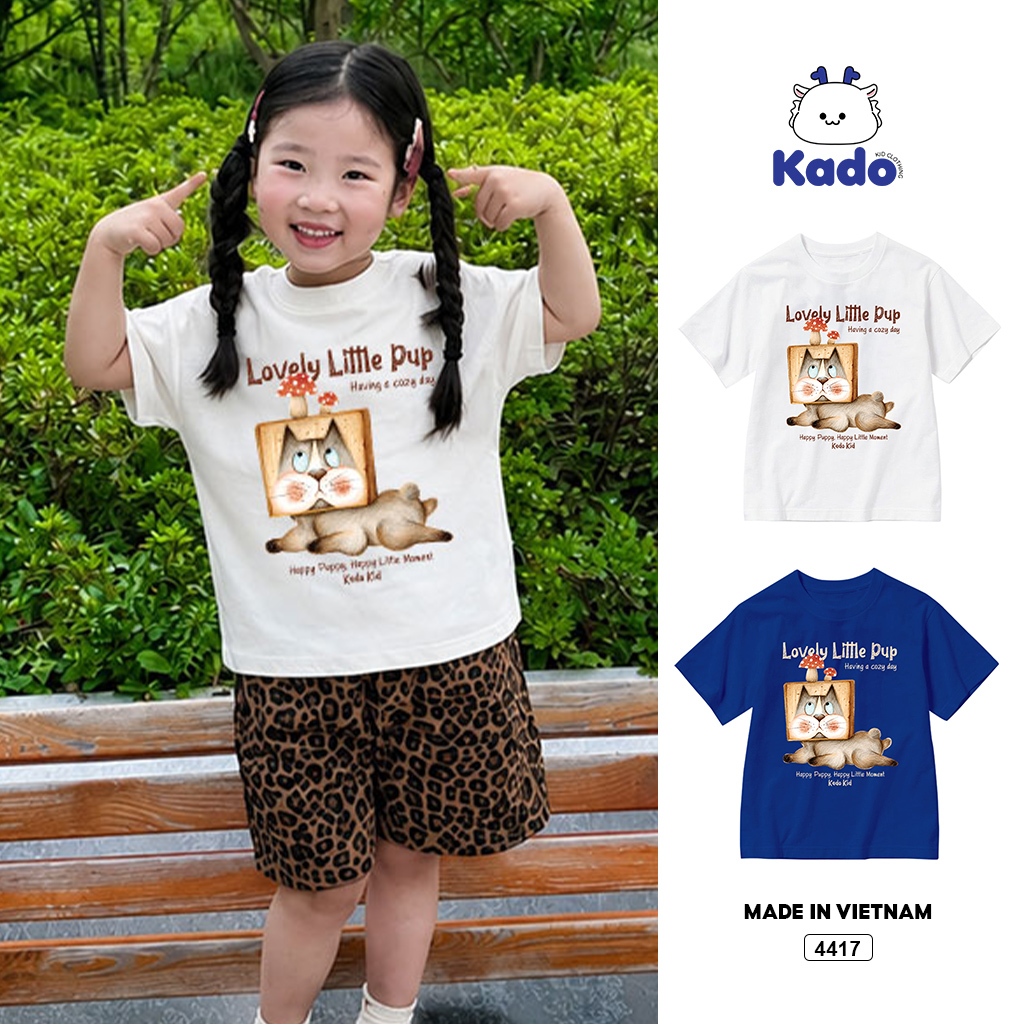 Áo thun bé gái form rộng lovely little Hàn Quốc Kado 4417