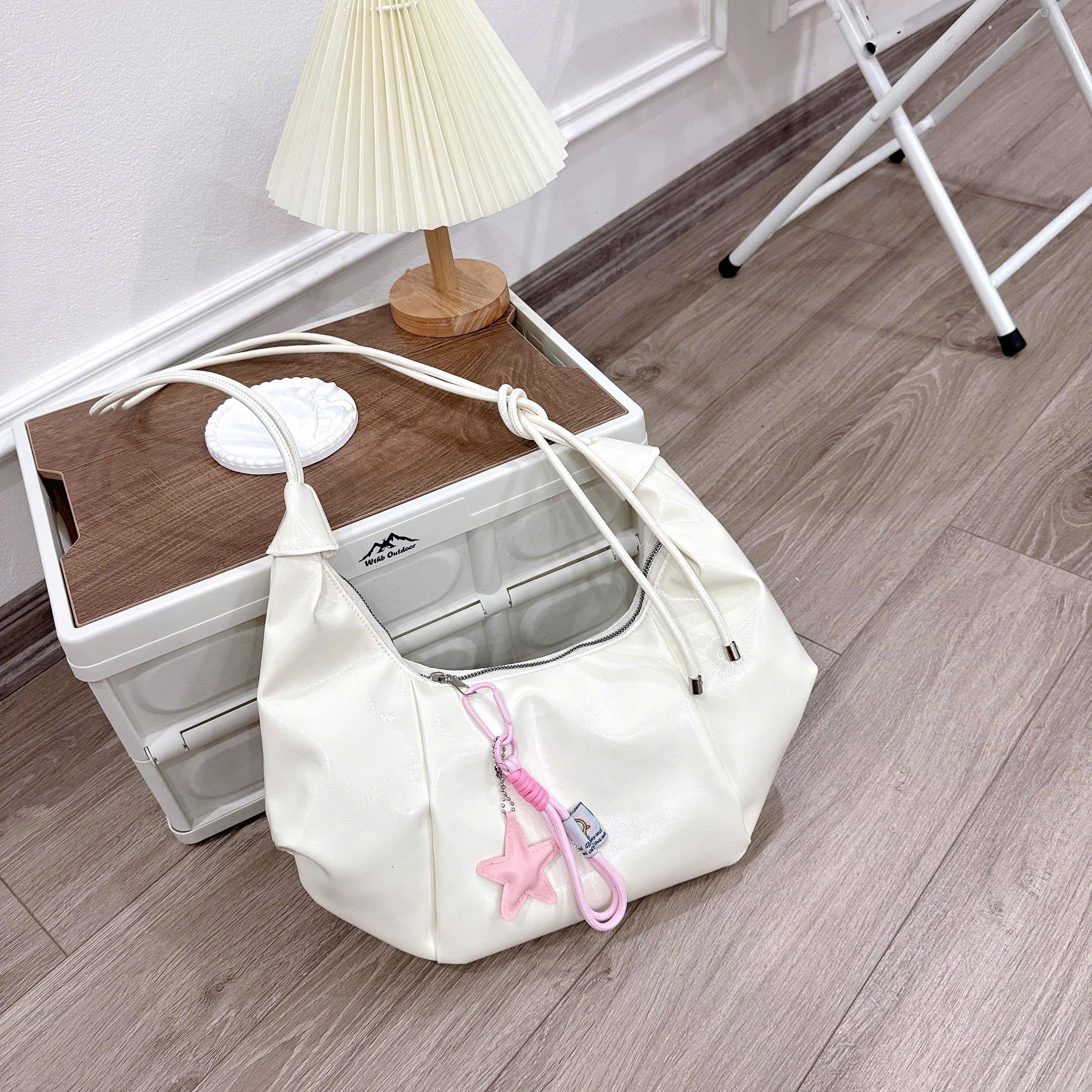[Tặng Kèm Charm] Túi Kẹp Nách Nữ Dáng Hobo Xếp Nếp Túi Đeo Vai Hình Thuyền Ngôi Sao Hồng CUN517_thumbnail_2