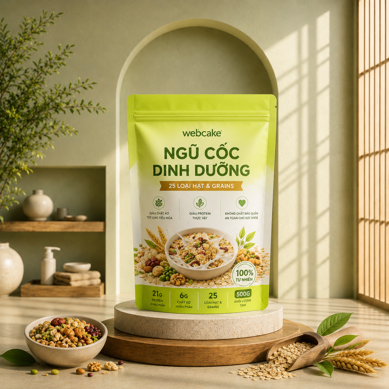 Bột Khoai Lang Tím Đậm Xuân Sen Nuts Nguyên Chất– Bột Mịn Dễ Pha, Tạo Màu Tự Nhiên, Dùng Làm Bánh, Sinh Tố, Đồ Uống