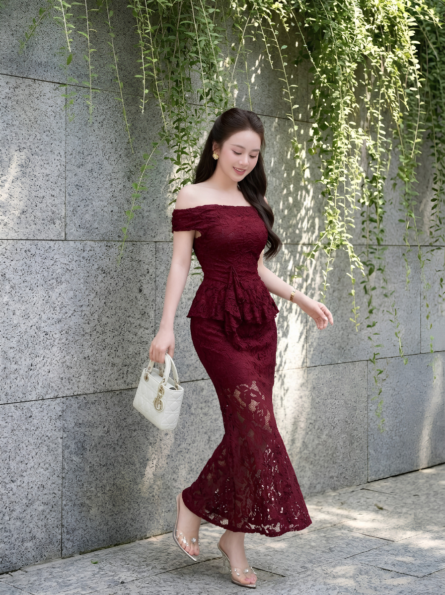 G52 - Đầm Ren Peplum Trễ Vai Cao Cấp_thumbnail_9