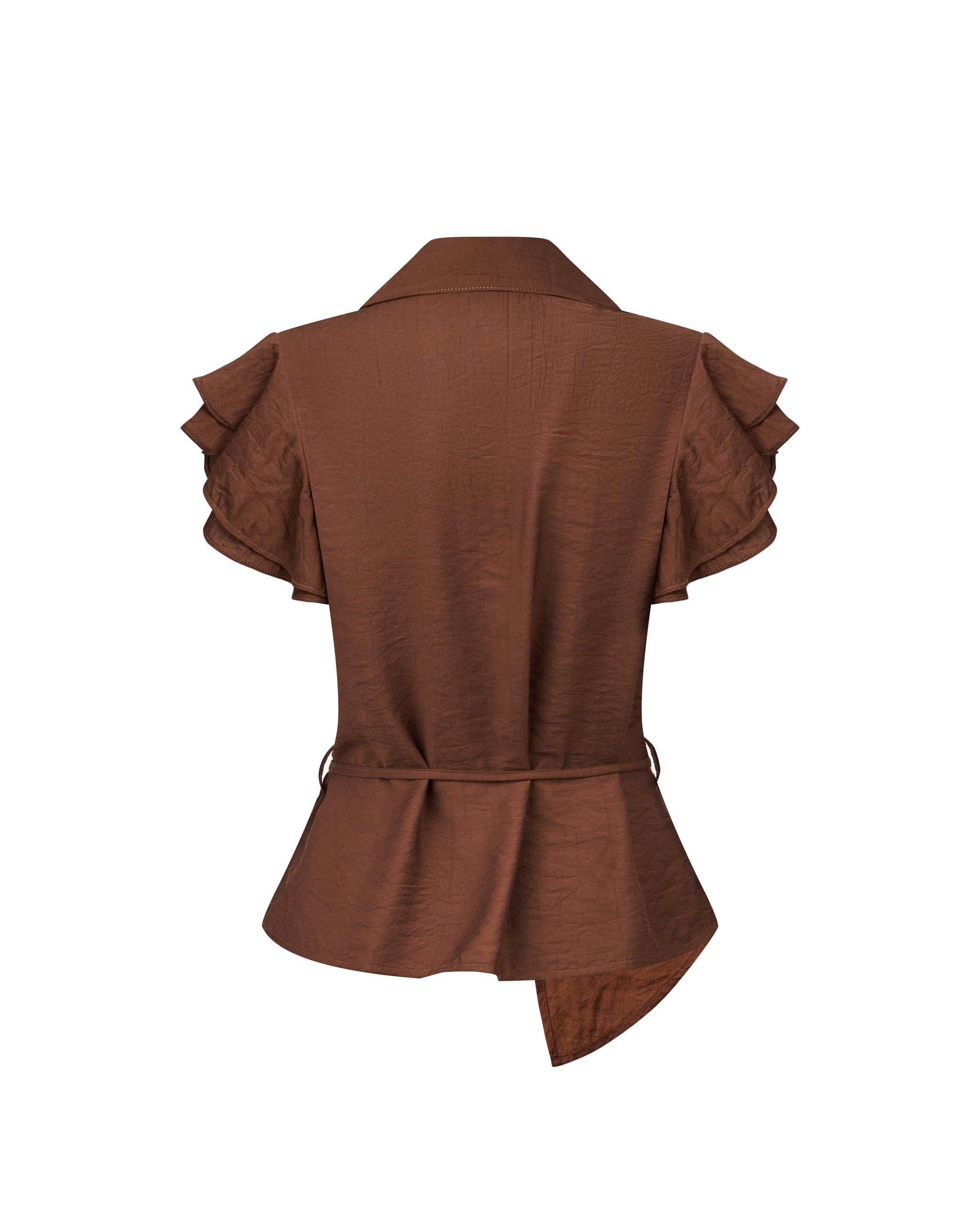 Áo Kiểu Vạt Chéo Tay Cánh Tiên Bigsize Nữ Nơ Eo Tùy Chỉnh, Không Co Giãn - Vừa 55–90kg - V-AK130_thumbnail_4