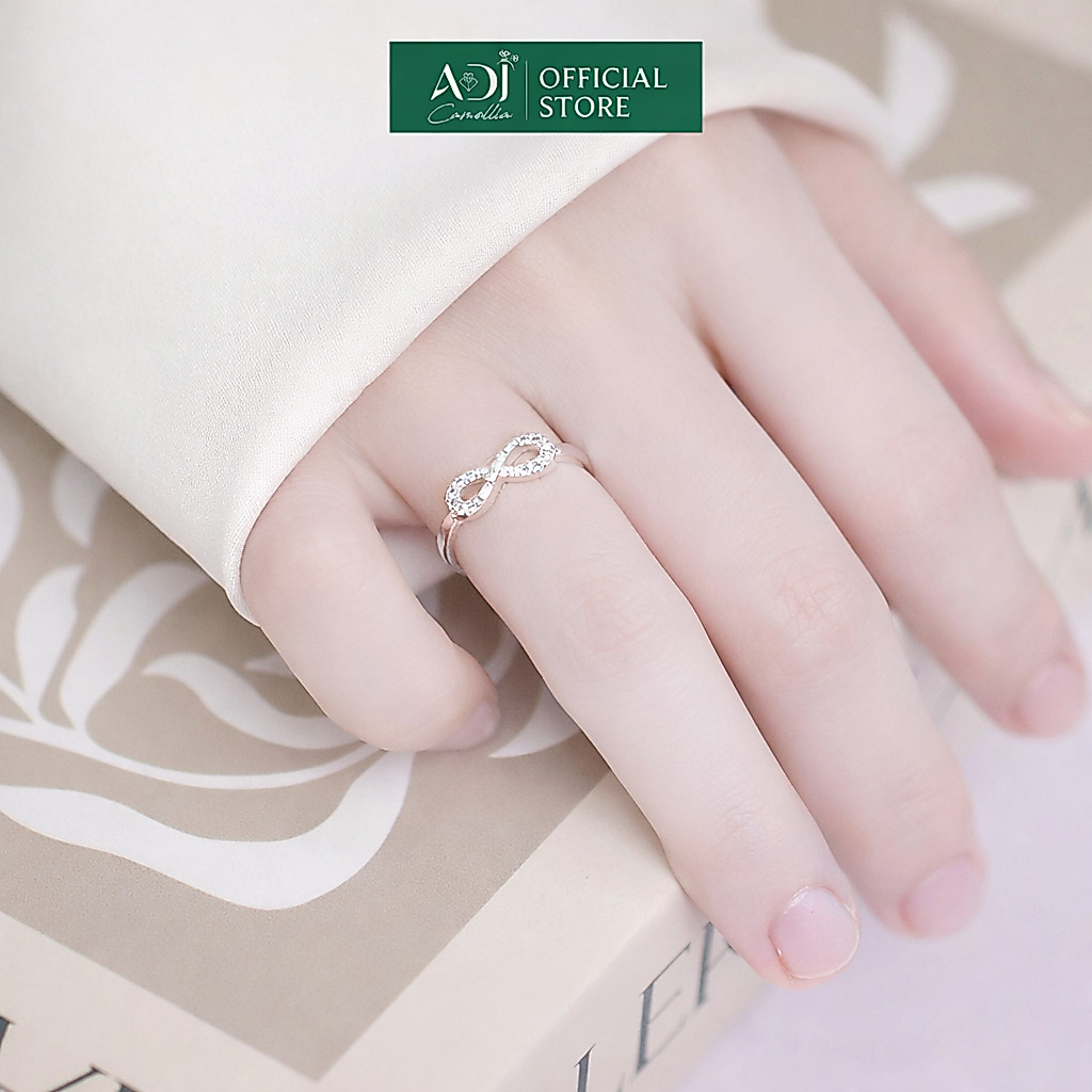 Nhẫn Bạc Nữ ADJ 925 Nhẫn Vô Cực Đính Đá CZ Phụ Kiện Trang Sức Nữ Cao Cấp SN15637AD_thumbnail_3