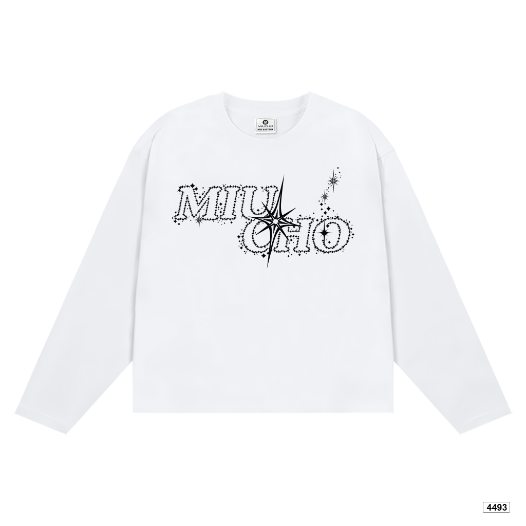 Áo thun tay dài boxy Miucho cổ tròn đường phố 4493_thumbnail_0