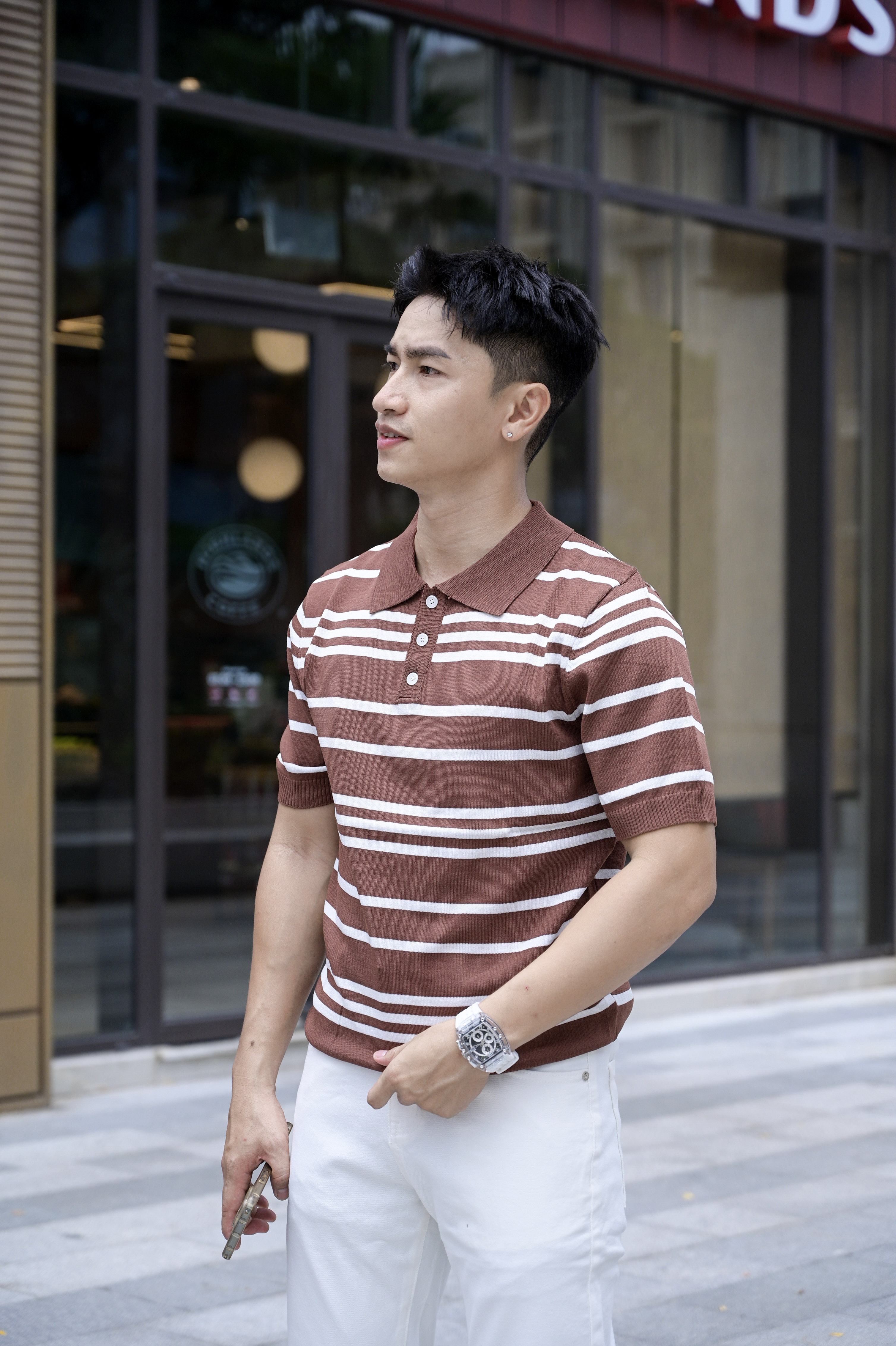 PA9 - Áo Polo Nam Kẻ Sọc Mùa Hè, Chất Liệu Mỏng Thoáng Khí, Form Ôm Sát, Phong Cách Công Sở Casual_thumbnail_12