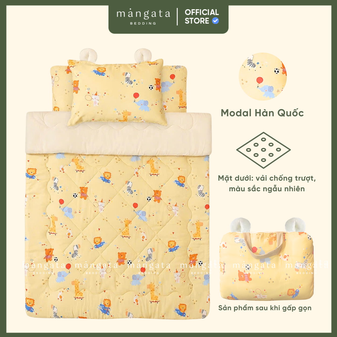 Mẫu Muông thú - Bộ chăn gối gấp gọn đi học_thumbnail_1