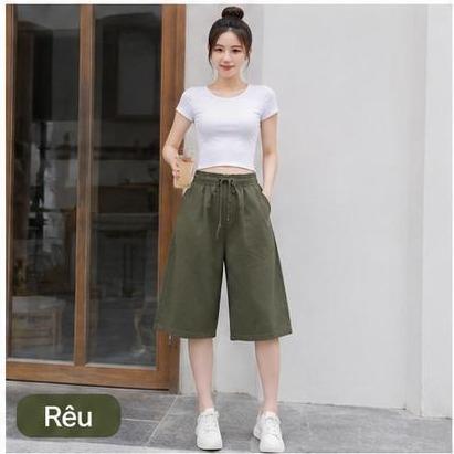 Quần Kaki ngố mã 76  lưng thun Thiết Kế Thời Trang Free size 45-75kg Phong Cách Hiện Đại Thoải Mái Chiều Dài 9 Tấc_thumbnail_3