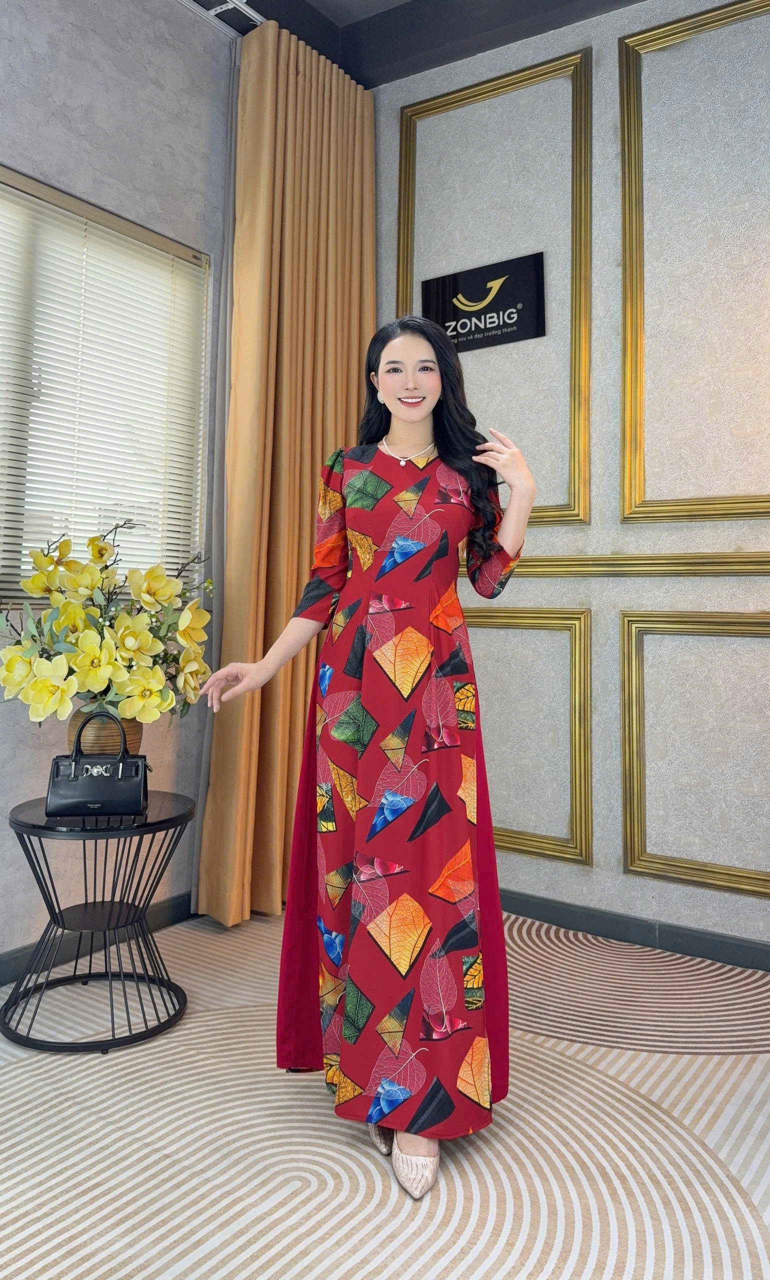 Đầm giả áo dài - Y2179 - Thương hiệu ZONBIG