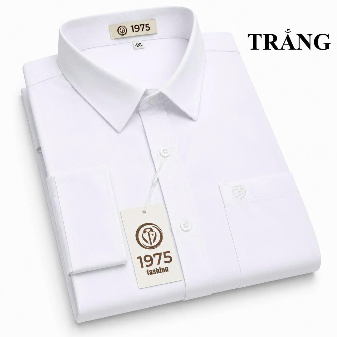 ÁO SƠ MI TRẮNG DÀI TRƠN