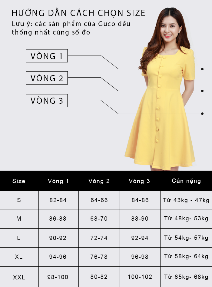 Hướng Dẫn Chọn Size tại Thời Trang GUCO