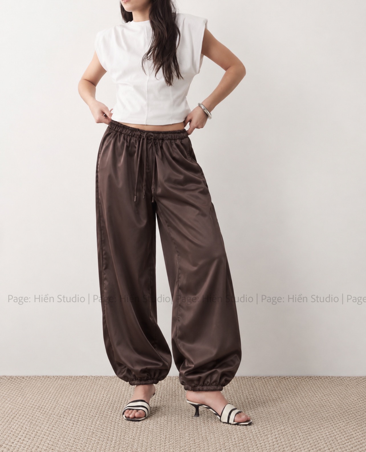 Quần Lụa Nâu