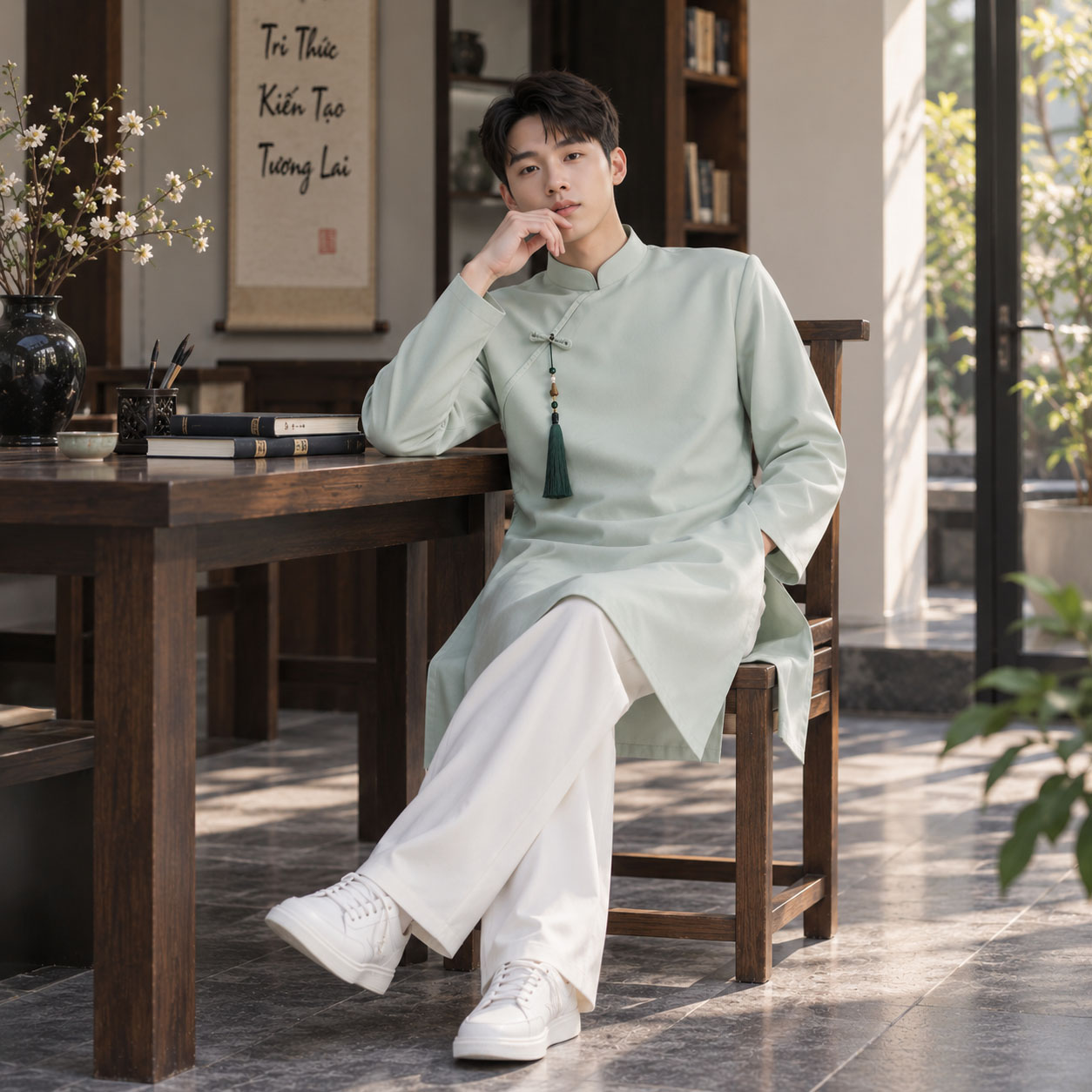 ÁO DÀI NAM CÁCH TÂN CỔ ĐỨNG TAFFETA NA26-24_thumbnail_11