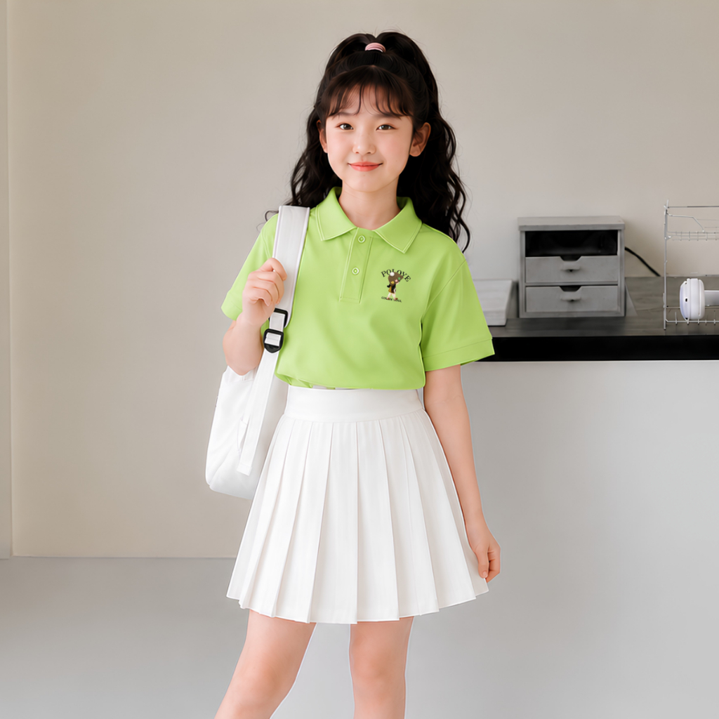 Áo polo bé gái in hình cô gái cute - Loza PL3646_thumbnail_4