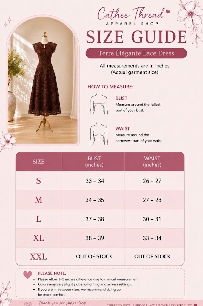 Terre Élégante Lace Dress (Brown)_thumbnail_2