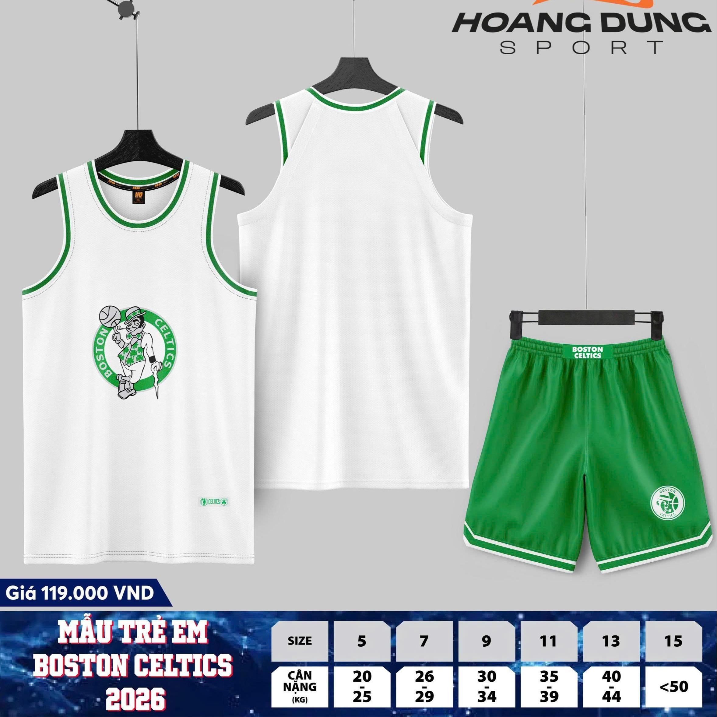 Quần Áo Bóng Rổ TRẺ EM CLB HOT Thun Mè Cao Cấp Thoáng Khí Thể Thao Đương Đại_thumbnail_3