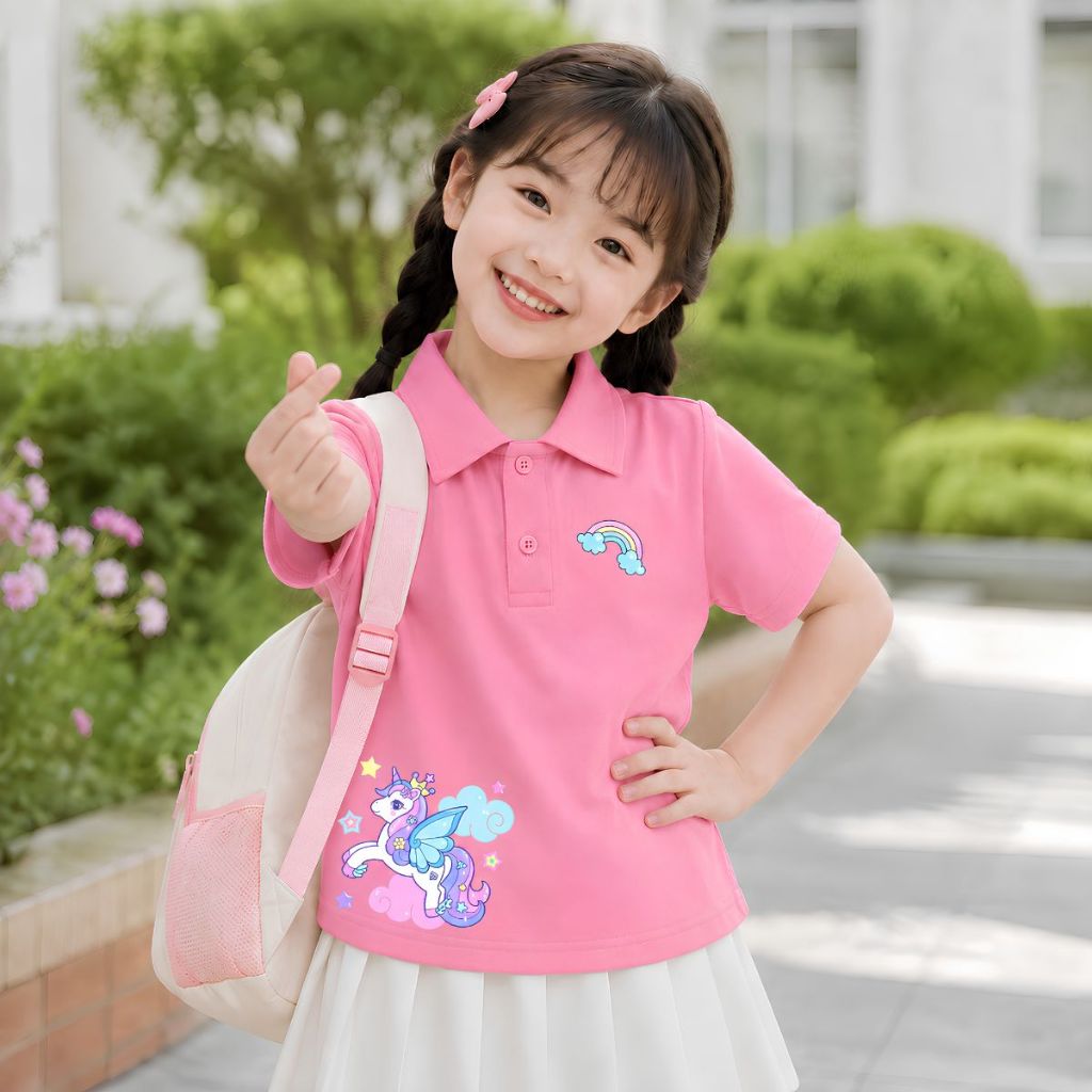 Áo polo bé gái hình Ngựa Pony - Loza PL007 PL007