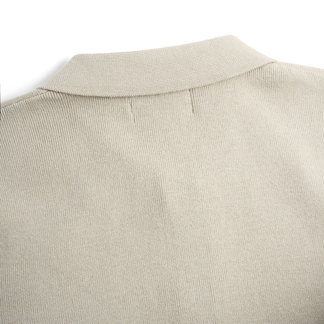 Áo Polo Dệt Kim Rib Knit Có Hàng Nút_thumbnail_2
