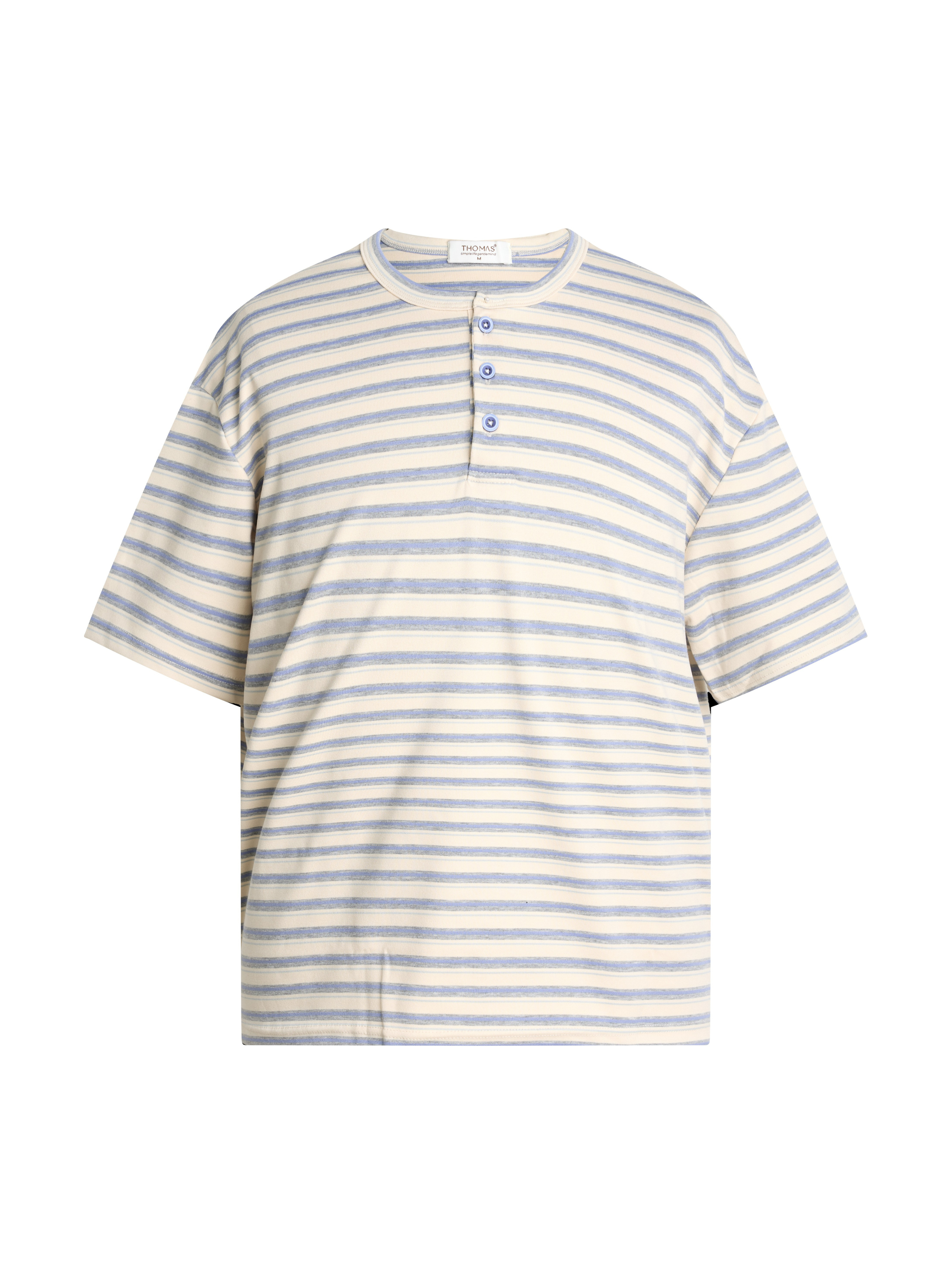 Áo Thun Henley Dario Vải Jersey Knit Form Straight_thumbnail_0