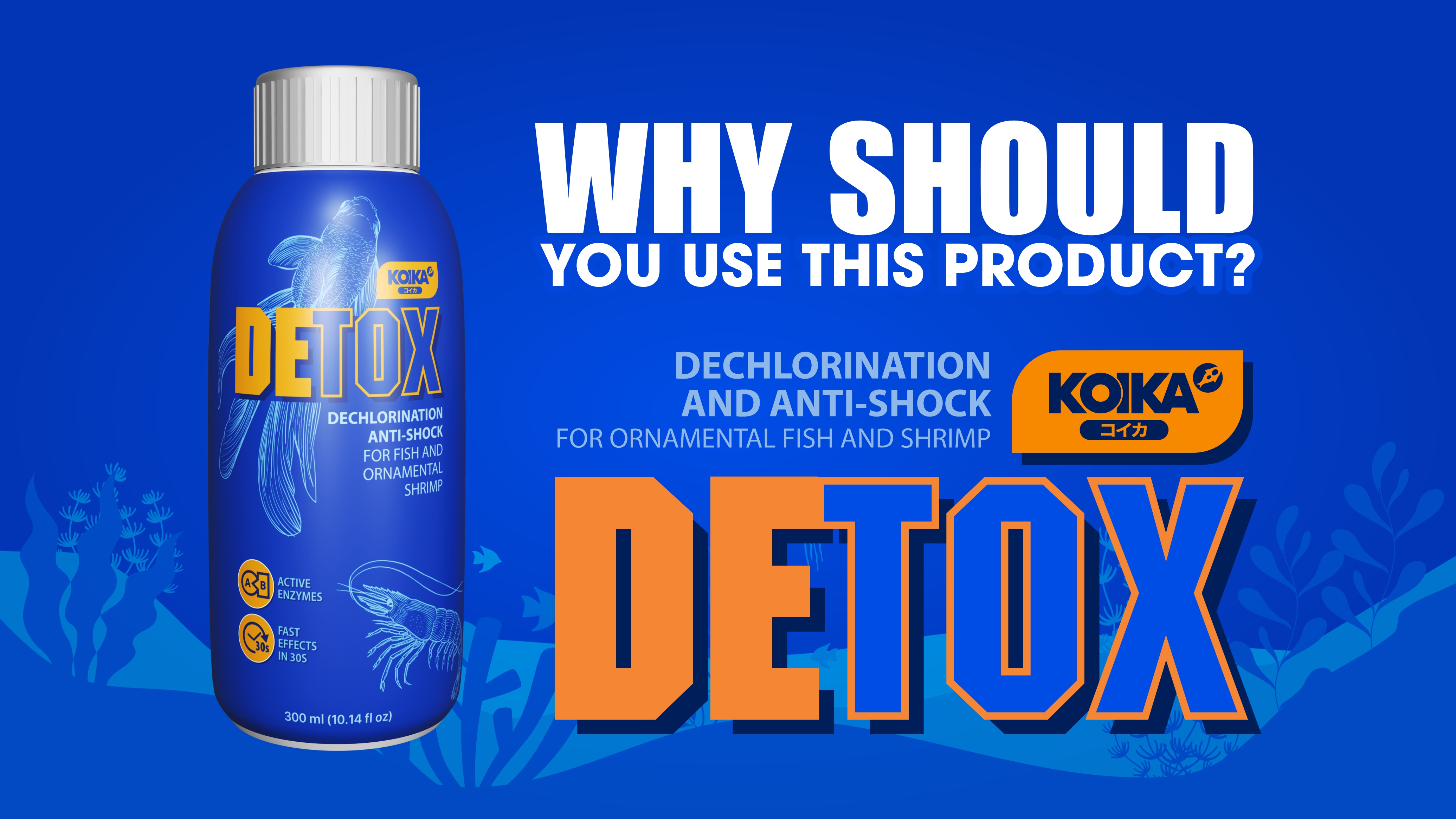 KOIKA DETOX – Aquarium Dechlorinator & Water Conditioner for Fish