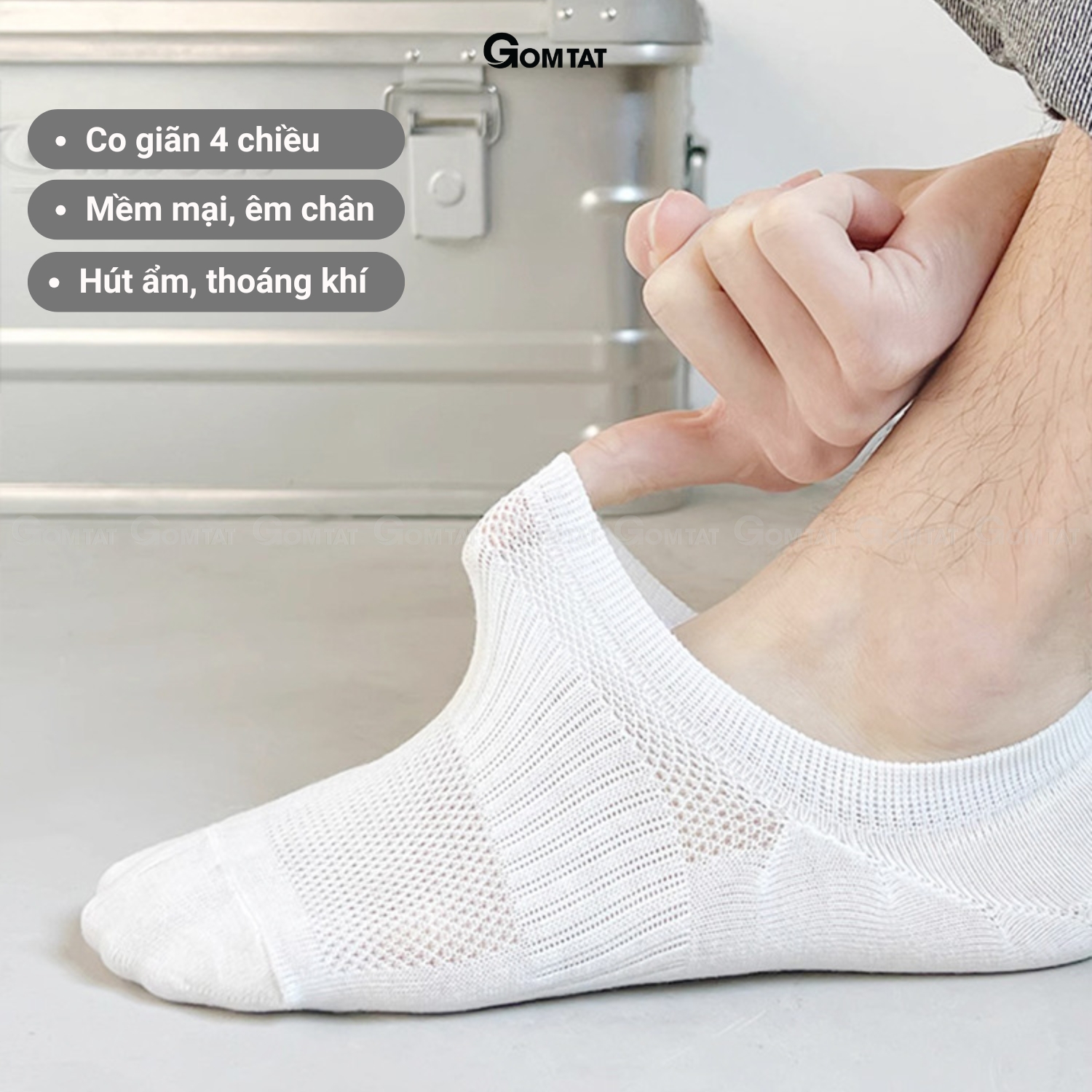 Combo 7 đôi tất lười nam chống tuột gót GOMAT, chất liệu cotton êm mềm mịn mát MIA-1401-CB7_thumbnail_5