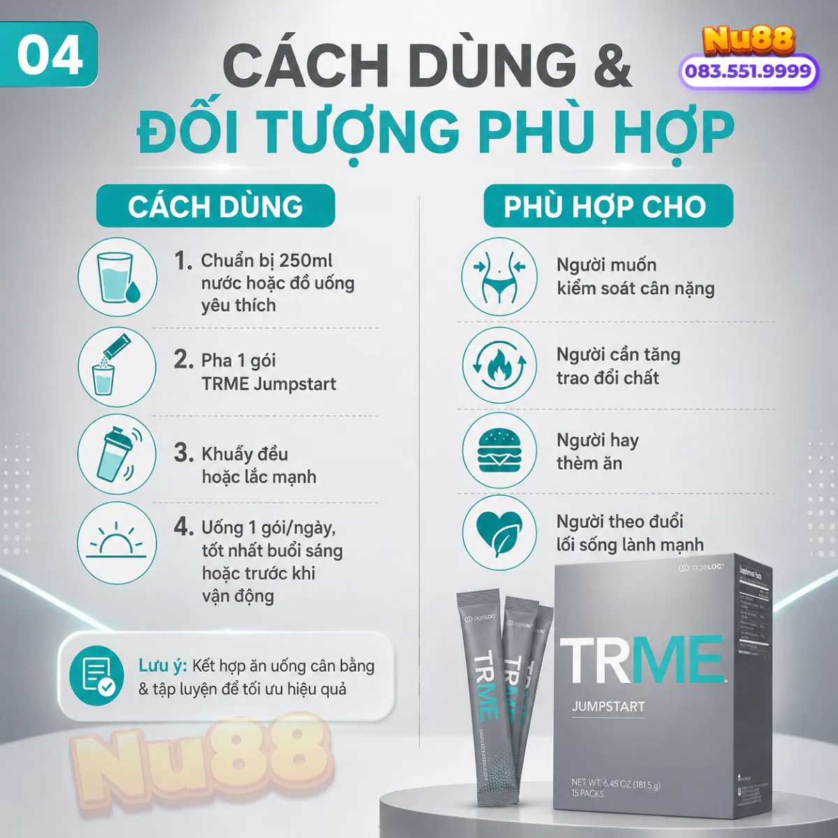 Bột uống ageLOC TRME Jumpstart hỗ trợ giảm cân - Bộ Giảm Cân TR Me Nuskin_thumbnail_8