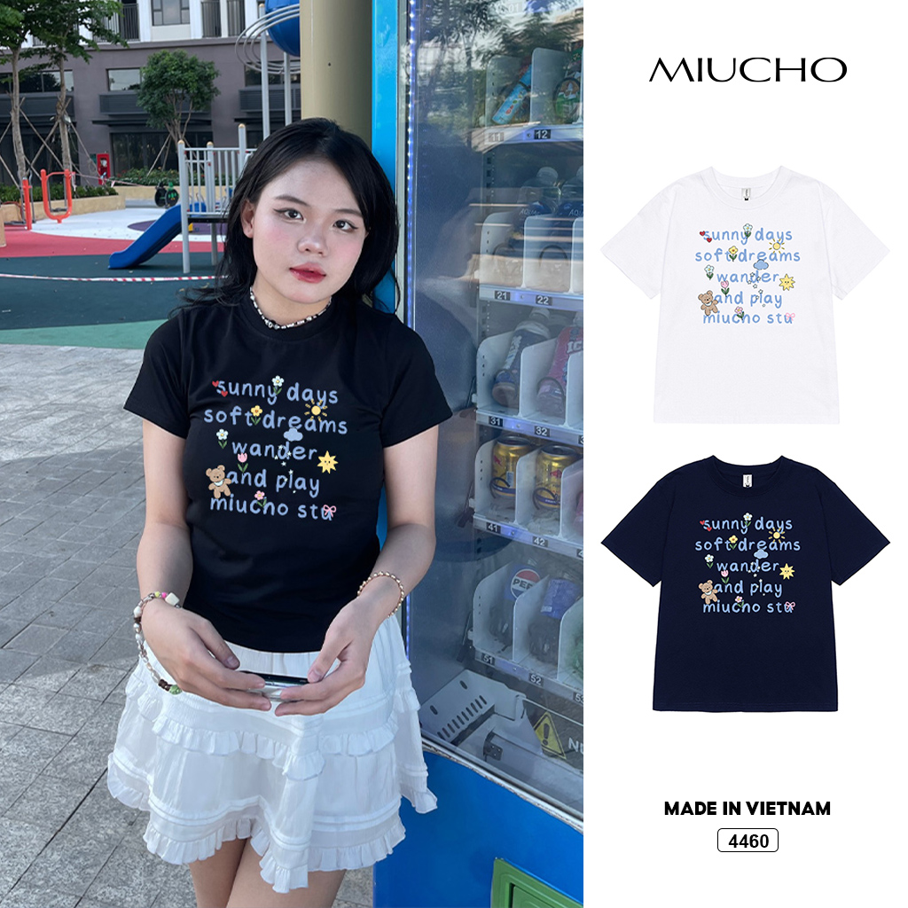 Áo baby tee form ôm Hàn Quốc sunny days Miucho 4460