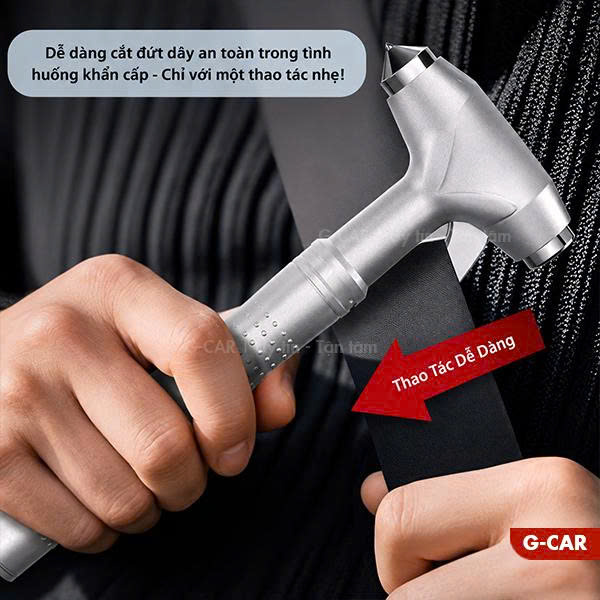 Búa Phá Kính Ô Tô Hợp Kim Vonfram – Búa Thoát Hiểm & Cắt Dây Đai_thumbnail_3