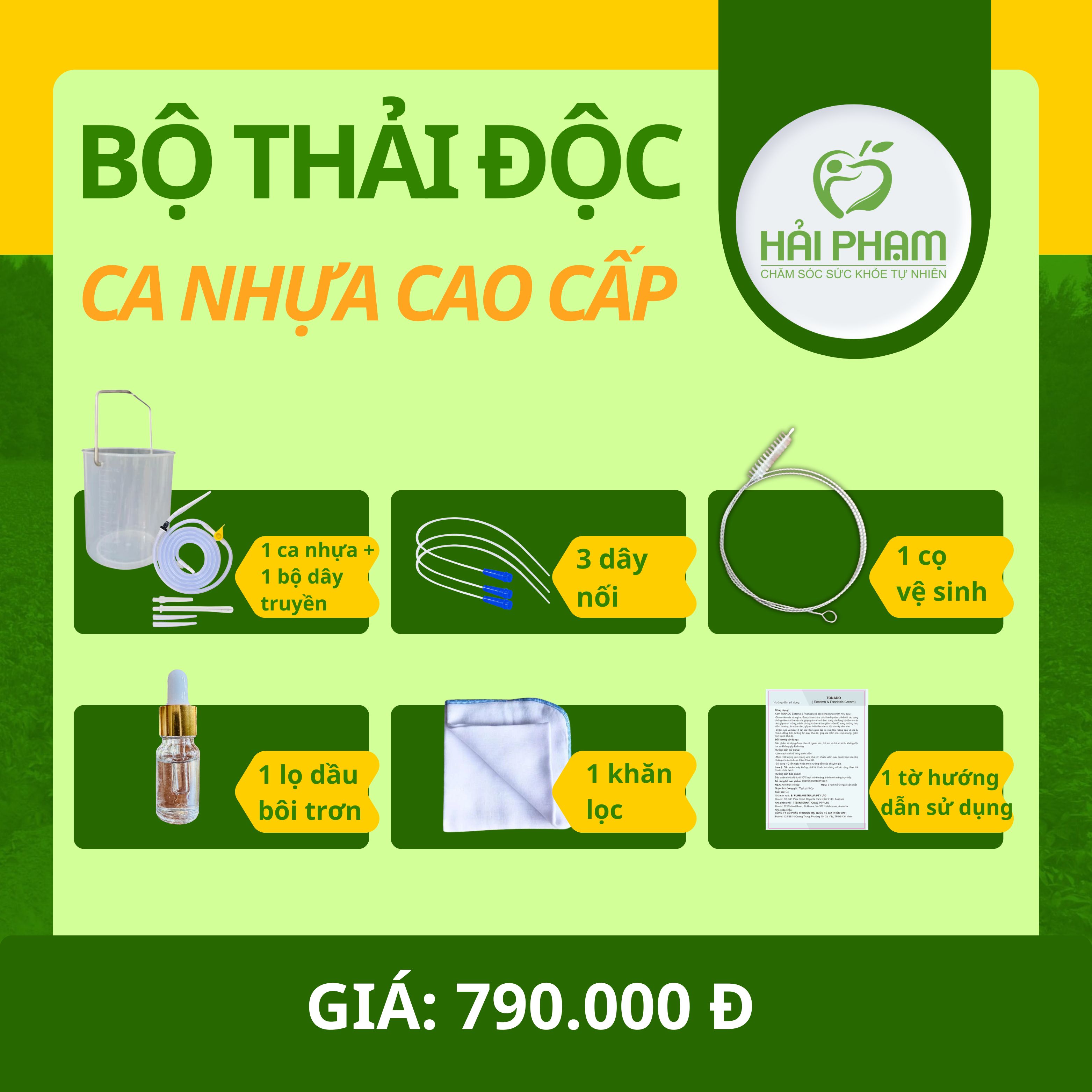Bộ Thải Độc Ca Nhựa Cao Cấp
