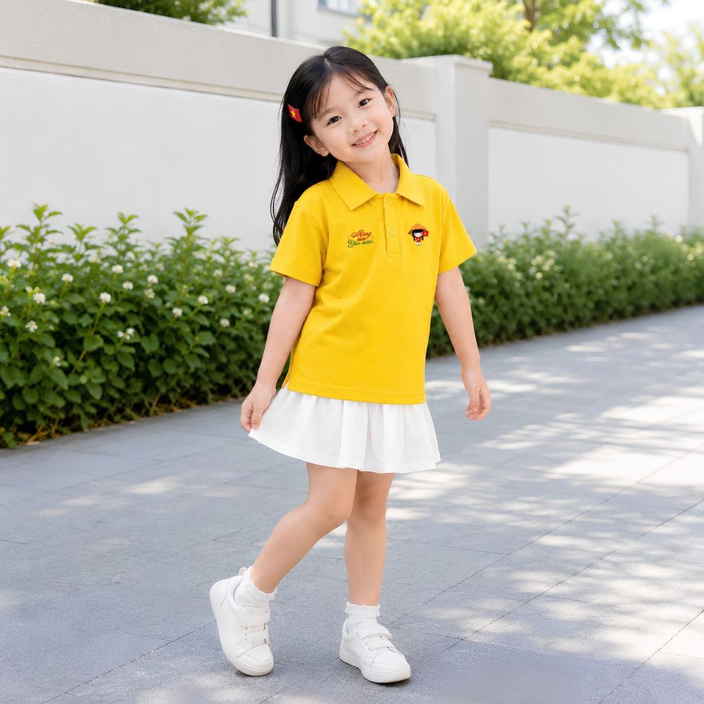 Áo polo cho bé trai và bé gái hình Măng non yêu nước - Loza Mã: PL006_thumbnail_8