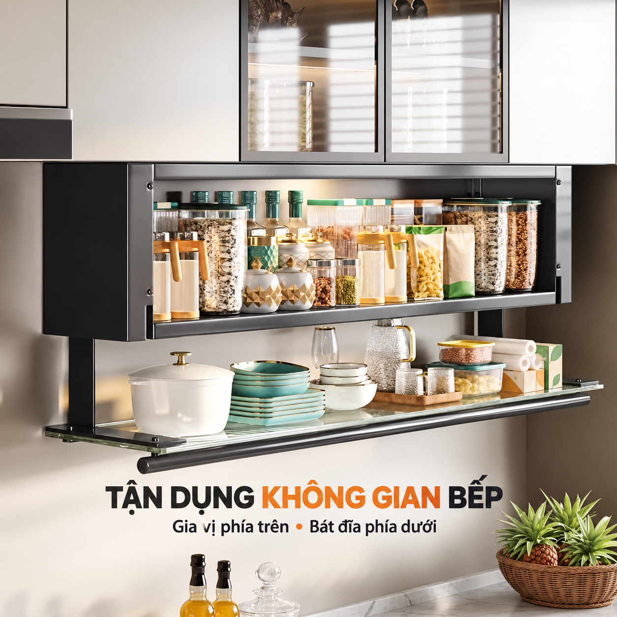 Tủ Bếp Treo Tường Thông Minh 2 Trong 1_thumbnail_6