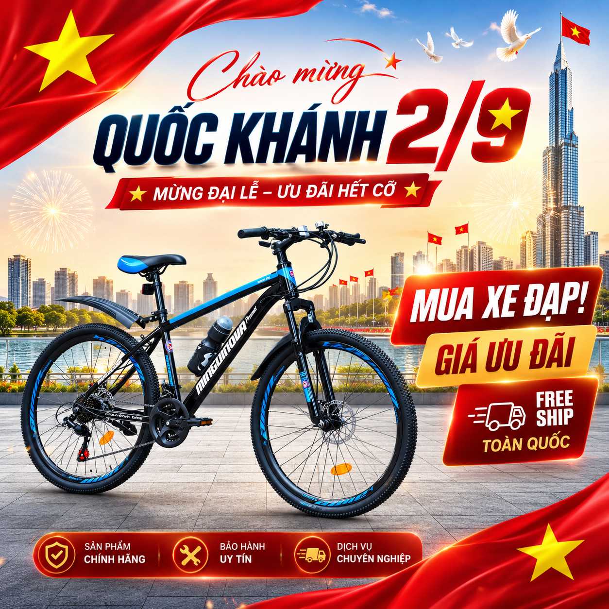 Xe đạp MINGU INOVA Promax - Chính Hãng - Free Ship_thumbnail_14
