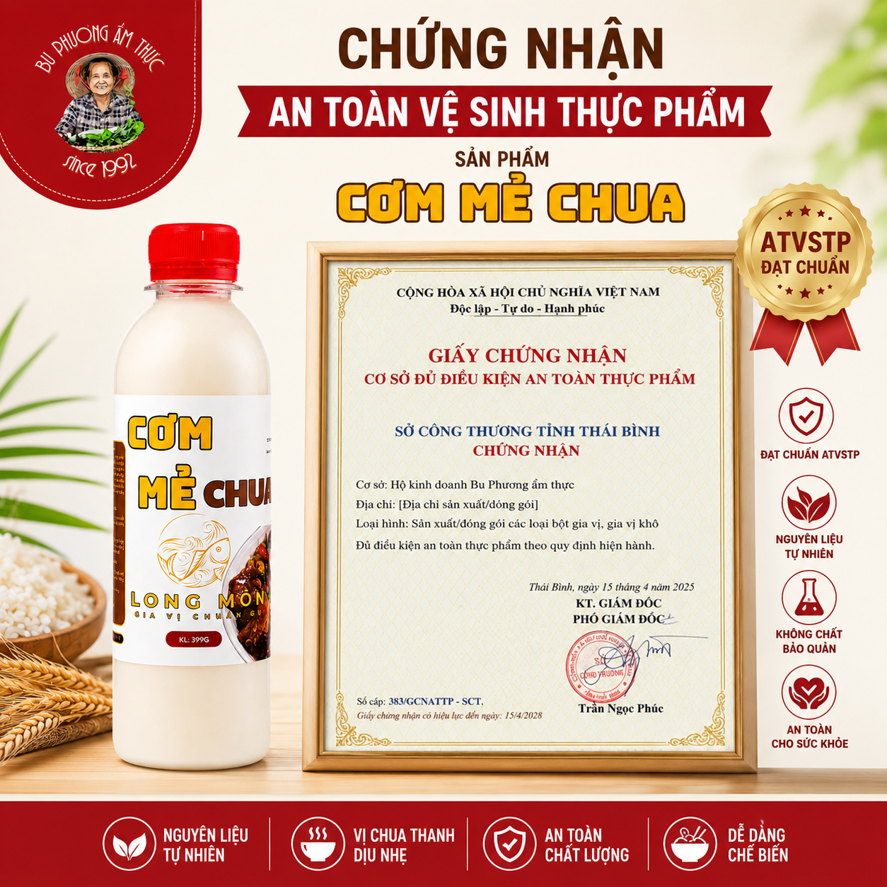 Combo 2 Chai Cơm Mẻ Chua Bu Phương 399G – Nấu Giả Cầy - BP16-2_thumbnail_4