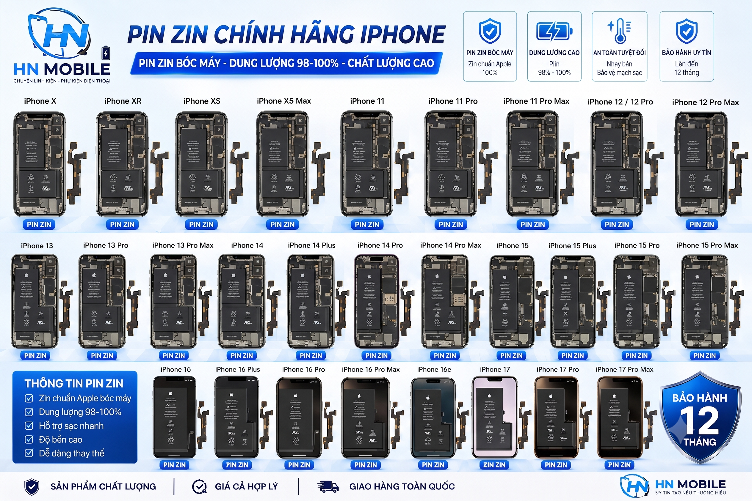 PIn Zin Bóc Máy iPhone 