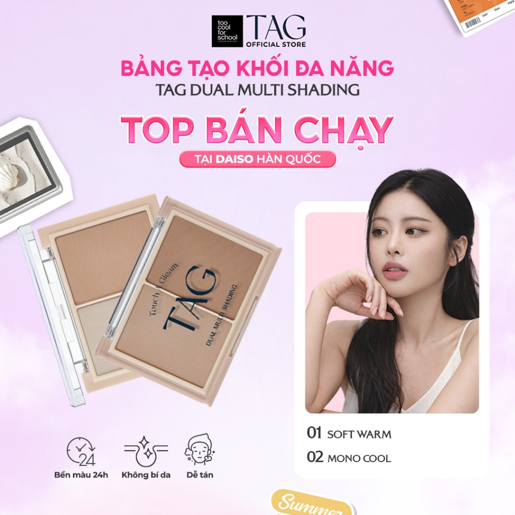 [TAG] Bảng phấn tạo khối 2 ô Tag Dual Multi Shading 9.4g